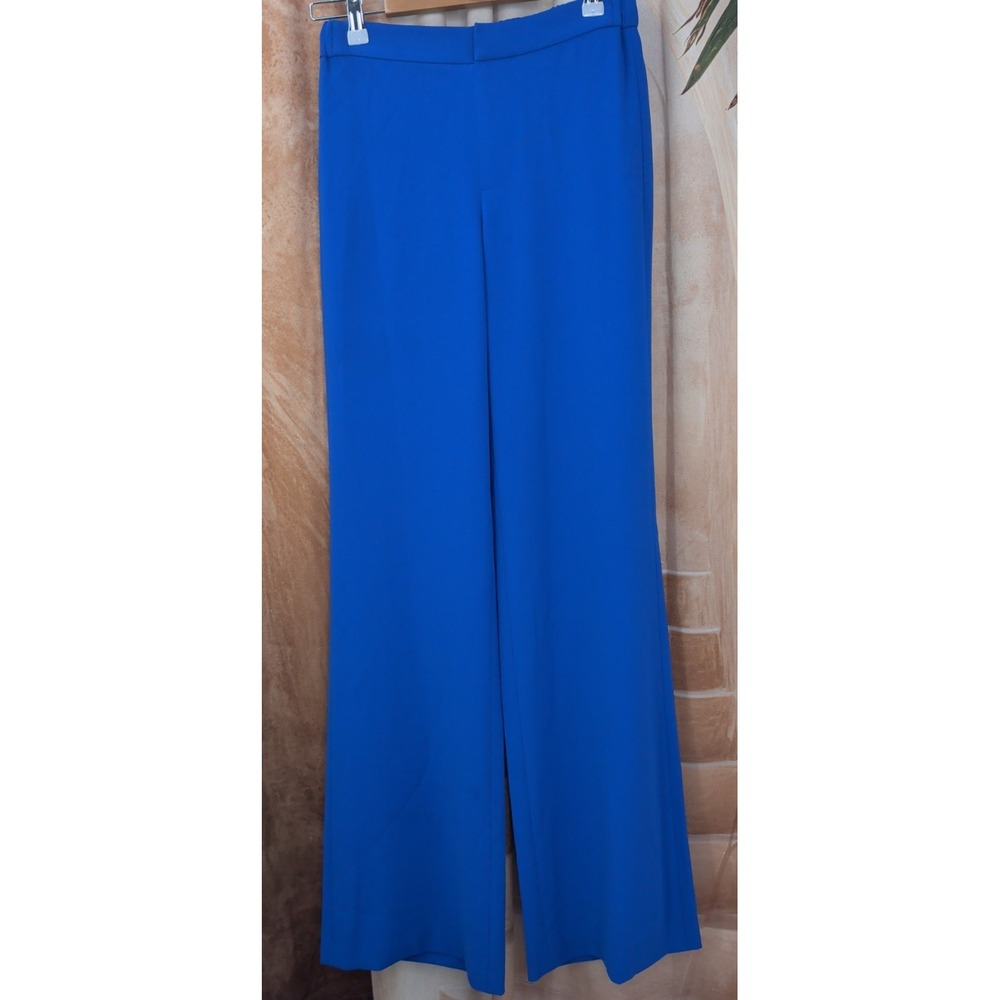 Alice Olivia Bo Pull Up High Waist Wide Leg Colbalt Blue Pants
